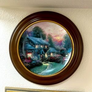 Thomas kinkade plate with frame